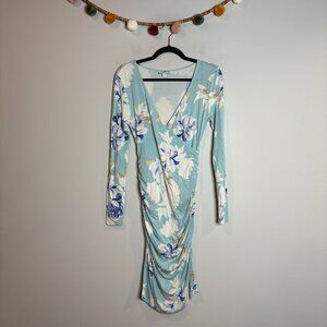 Yumi Kim Maternity Floral Ruched Long sleeve dress